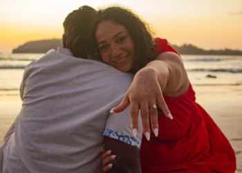 couple beach photography costa rica groom and bride wedding at sunset in costa rica