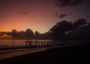 Sunset photography on the beach in Turkey